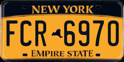 NY license plate FCR6970