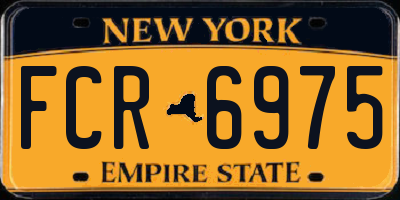 NY license plate FCR6975