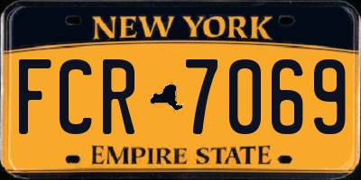 NY license plate FCR7069