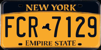 NY license plate FCR7129