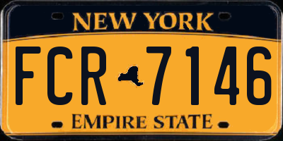 NY license plate FCR7146