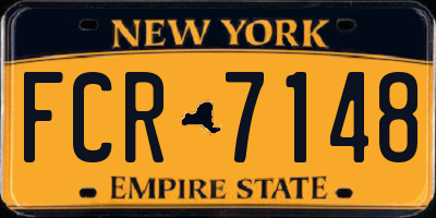 NY license plate FCR7148
