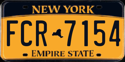 NY license plate FCR7154