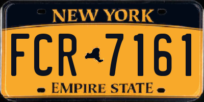 NY license plate FCR7161