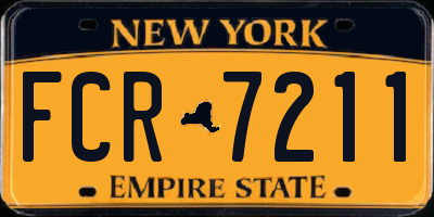 NY license plate FCR7211