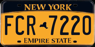 NY license plate FCR7220