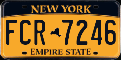 NY license plate FCR7246