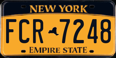 NY license plate FCR7248