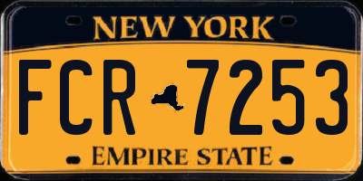 NY license plate FCR7253
