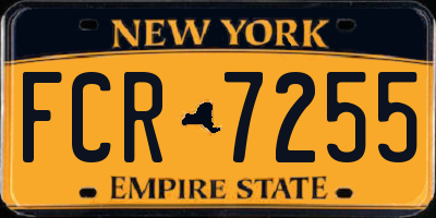 NY license plate FCR7255