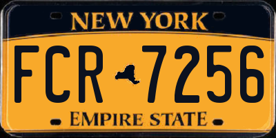 NY license plate FCR7256