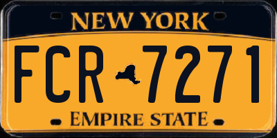 NY license plate FCR7271