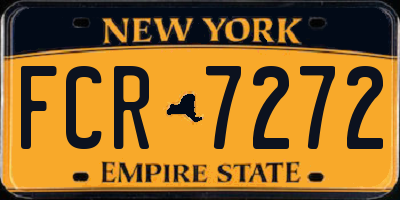 NY license plate FCR7272