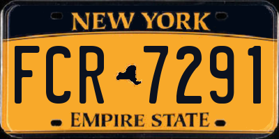 NY license plate FCR7291