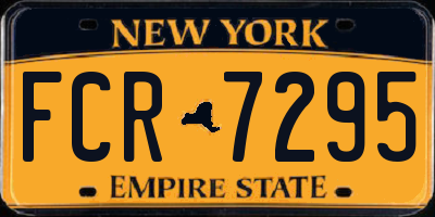 NY license plate FCR7295