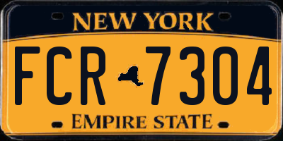 NY license plate FCR7304