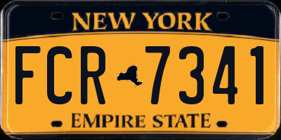 NY license plate FCR7341