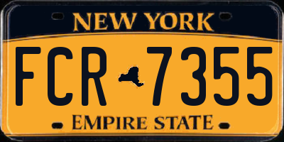 NY license plate FCR7355