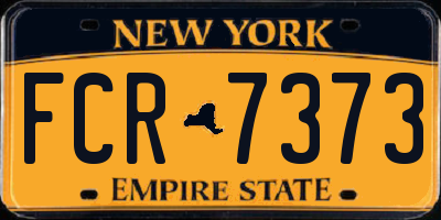 NY license plate FCR7373