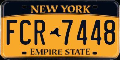 NY license plate FCR7448