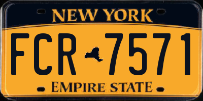NY license plate FCR7571