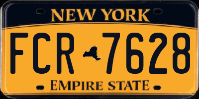 NY license plate FCR7628