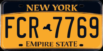 NY license plate FCR7769