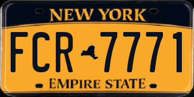 NY license plate FCR7771