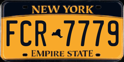 NY license plate FCR7779