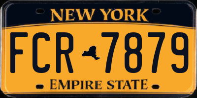 NY license plate FCR7879