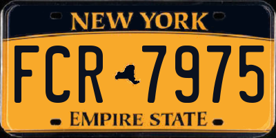 NY license plate FCR7975