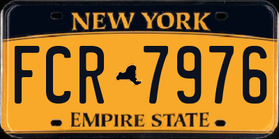 NY license plate FCR7976