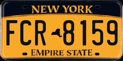 NY license plate FCR8159