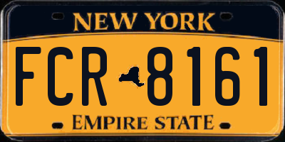 NY license plate FCR8161