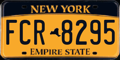 NY license plate FCR8295