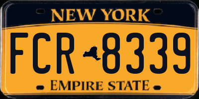 NY license plate FCR8339