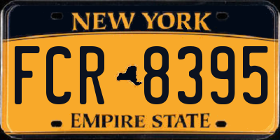 NY license plate FCR8395