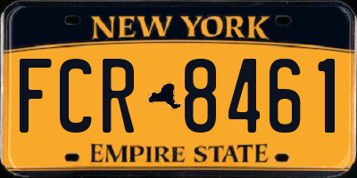 NY license plate FCR8461
