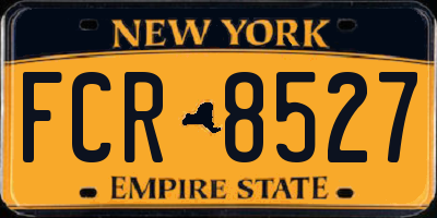 NY license plate FCR8527