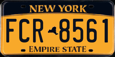 NY license plate FCR8561