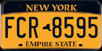 NY license plate FCR8595