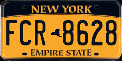 NY license plate FCR8628