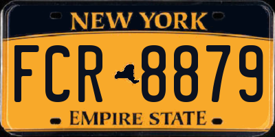NY license plate FCR8879