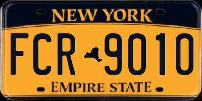 NY license plate FCR9010