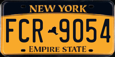 NY license plate FCR9054