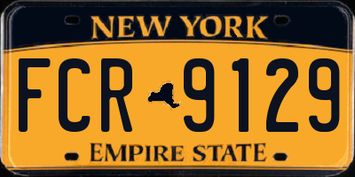NY license plate FCR9129