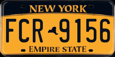 NY license plate FCR9156