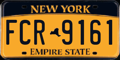 NY license plate FCR9161