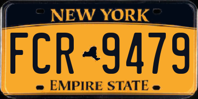 NY license plate FCR9479