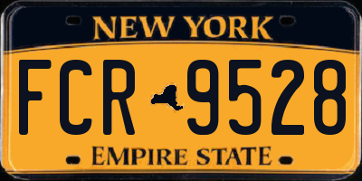 NY license plate FCR9528